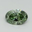 1.28 Ct. Fancy Vivid Green Oval Lab Grown Diamond