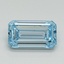 1.00 Ct. Fancy Intense Blue Emerald Lab Grown Diamond