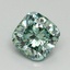 1.15 Ct. Fancy Vivid Pacific Green Cushion Lab Grown Diamond