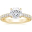 18K Yellow Gold Sienna Half Coverage Diamond Ring, smalltop view