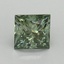1.50 Ct. Fancy Vivid Green Princess Lab Grown Diamond