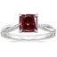 18K White Gold Petite Twisted Vine Diamond Ring (1/8 ct. tw.), smalltop view