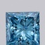 1.01 Ct. Fancy Vivid Blue Princess Lab Grown Diamond