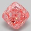 4.16 Ct. Fancy Vivid Pink Cushion Lab Grown Diamond