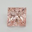 3.05 Ct. Fancy Vivid Pink Princess Lab Grown Diamond