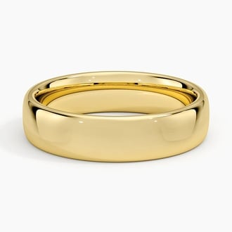 Low Profile 5.5mm Wedding Ring in 18K Yellow Gold