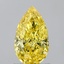 1.12 Ct. Fancy Vivid Yellow Pear Lab Grown Diamond