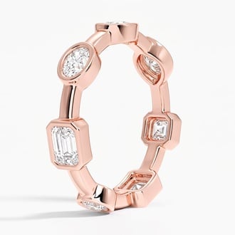 Melange Aimee Lab Eternity Diamond Ring in 14K Rose Gold