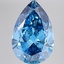 9.01 Ct. Fancy Vivid Blue Pear Lab Grown Diamond