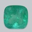 8.0x7.9mm  Green  Cushion   Emerald