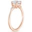 14K Rose Gold Cometa Contoured Diamond Ring, smallside view