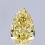 2.11 Ct. Fancy Intense Yellow Pear Lab Grown Diamond