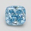 2.08 Ct. Fancy Vivid Blue Cushion Lab Grown Diamond