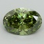 3.02 Ct. Fancy Vivid Green Oval Lab Grown Diamond