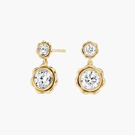 Carbon Capture Lab Diamond Flower Earrings