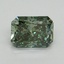 1.09 Ct. Fancy Vivid Pacific Green Radiant Lab Grown Diamond