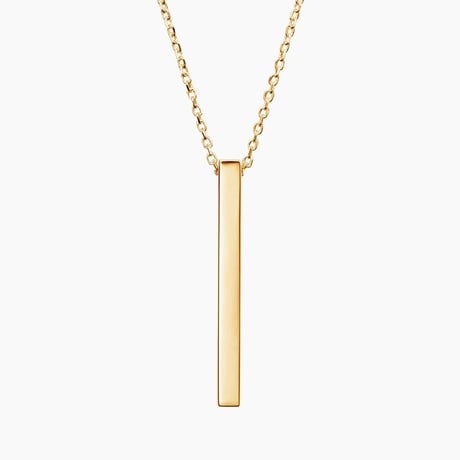 Engravable Vertical Bar Pendant