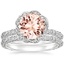 18KW Morganite Nova Diamond Bridal Set (3/4 ct. tw.), smalltop view