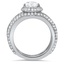 Double Band Pave Halo Diamond Ring, smallside view