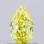 0.55 Ct. Fancy Vivid Yellow Pear Lab Grown Diamond