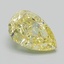 1.11 Ct. Fancy Intense Yellow Pear Lab Grown Diamond