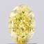 1.08 Ct. Fancy Vivid Yellow Oval Lab Grown Diamond