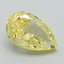 0.99 Ct. Fancy Vivid Yellow Pear Lab Grown Diamond