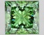 3.17 Ct. Fancy Vivid Green Princess Lab Grown Diamond
