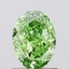1.06 Ct. Fancy Vivid Green Oval Lab Grown Diamond