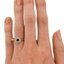 The Myrle Ring, smallzoomed in top view on a hand