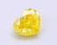1.11 Ct. Fancy Vivid  Yellow Heart Lab Grown Diamond
