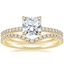 18K Yellow Gold Viviana Diamond Ring (1/4 ct. tw.) with Flair Diamond Ring (1/6 ct. tw.)