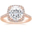 14K Rose Gold Odessa Halo Diamond Ring (1/5 ct. tw.), smalltop view