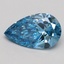 1.00 Ct. Fancy Vivid Blue Pear Lab Grown Diamond