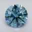 4.07 Ct. Fancy Vivid Malibu Blue Round Lab Grown Diamond