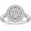 18K White Gold Bella Diamond Ring, smalltop view