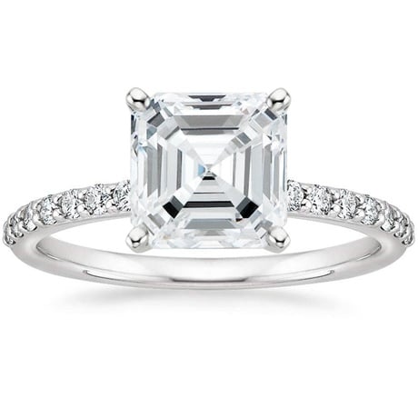 18K White Gold Petite Shared Prong Bridal Set (1/2 ct. tw.)