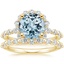 18KY Aquamarine Marseille Halo Diamond Bridal Set (3/4 ct. tw.), smalltop view