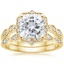 18KY Moissanite Cadenza Halo Diamond Bridal Set (1/4 ct. tw.), smalltop view