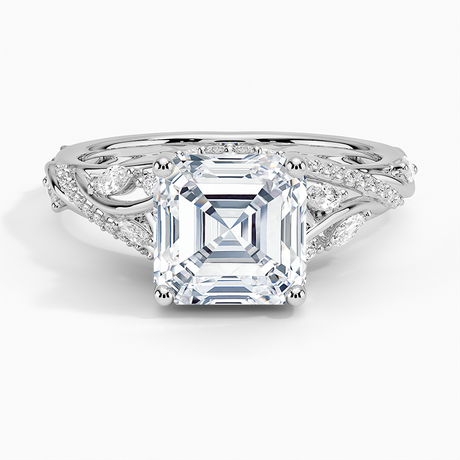 18K White Gold Begonia Vine Diamond Ring (1/2 ct. tw.)