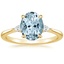 18K Yellow Gold Aria Three Stone Diamond Ring (1/10 ct. tw.), smalltop view