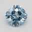 1.05 Ct. Fancy Vivid Blue Cushion Lab Grown Diamond