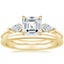18K Yellow Gold Luxe Cometa Diamond Ring (1/3 ct. tw.) with Petite Comfort Fit Wedding Ring