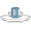 Platinum Sonata Three Stone Diamond Ring, smalltop view
