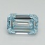 1.00 Ct. Fancy Intense Blue Emerald Lab Grown Diamond