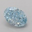 1.08 Ct. Fancy Vivid Blue Oval Lab Grown Diamond