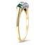 The Applewood Ring, smalltop view on a hand