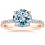 14K Rose Gold Amelie Half-Coverage Diamond Ring, smalltop view