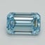 1.53 Ct. Fancy Vivid Blue Emerald Lab Grown Diamond