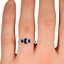 The Landry Ring, smallzoomed in top view on a hand